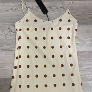 Jenni Kayne Slip Dress Caramel Dot Medium